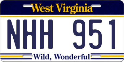 WV license plate NHH951