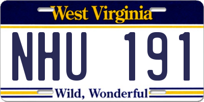 WV license plate NHU191