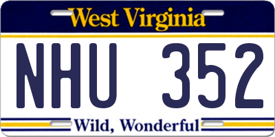 WV license plate NHU352
