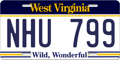 WV license plate NHU799