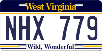 WV license plate NHX779