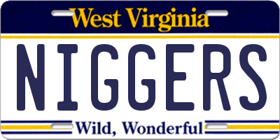 WV license plate NIGGERS