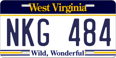 WV license plate NKG484