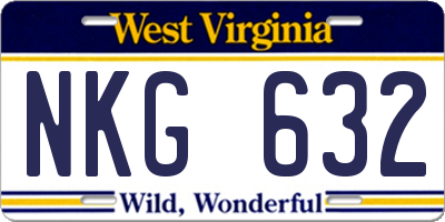 WV license plate NKG632