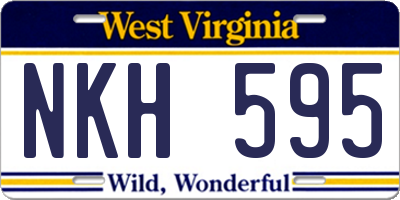 WV license plate NKH595