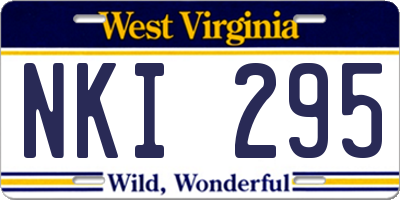 WV license plate NKI295
