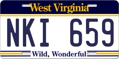 WV license plate NKI659