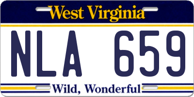 WV license plate NLA659