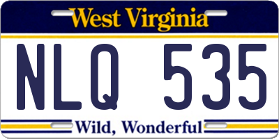 WV license plate NLQ535