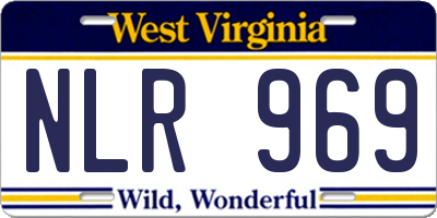 WV license plate NLR969
