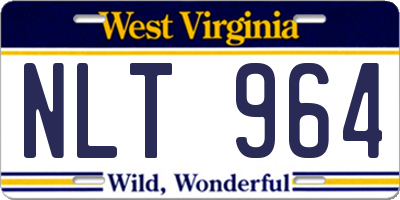 WV license plate NLT964