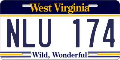 WV license plate NLU174