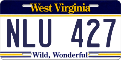 WV license plate NLU427