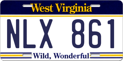 WV license plate NLX861