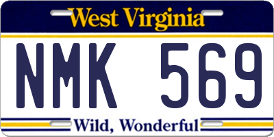 WV license plate NMK569