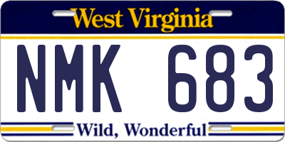 WV license plate NMK683