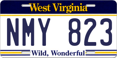 WV license plate NMY823
