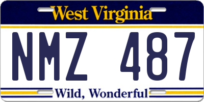 WV license plate NMZ487