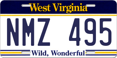 WV license plate NMZ495