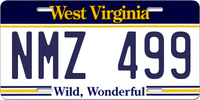 WV license plate NMZ499