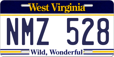 WV license plate NMZ528