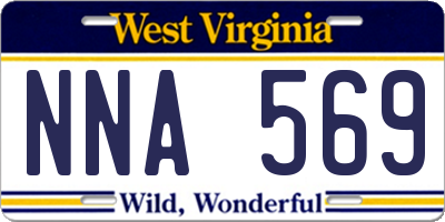WV license plate NNA569