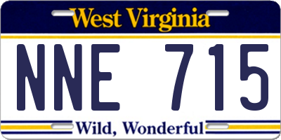 WV license plate NNE715