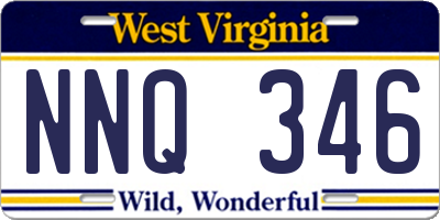 WV license plate NNQ346
