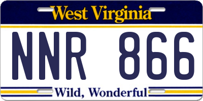 WV license plate NNR866
