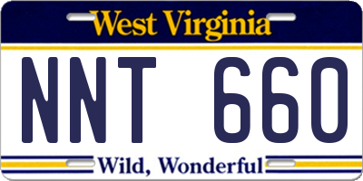 WV license plate NNT660