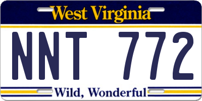 WV license plate NNT772