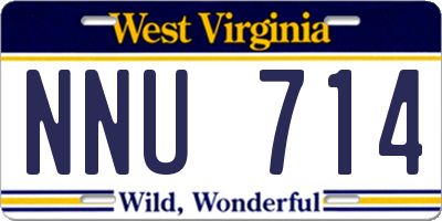 WV license plate NNU714
