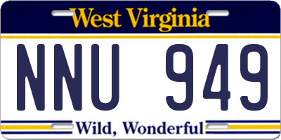 WV license plate NNU949