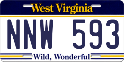 WV license plate NNW593