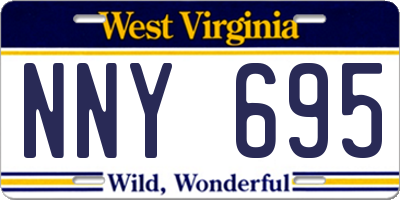 WV license plate NNY695