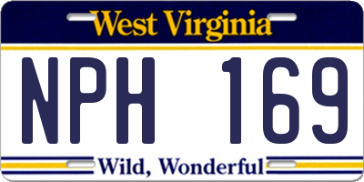 WV license plate NPH169