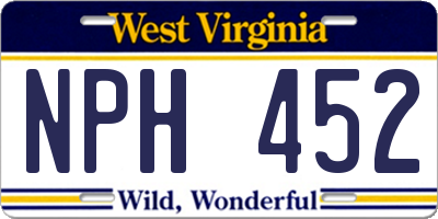 WV license plate NPH452