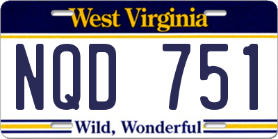 WV license plate NQD751