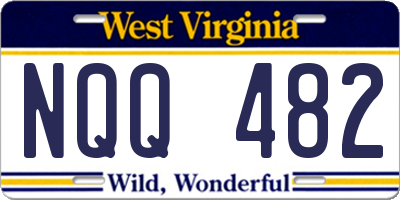 WV license plate NQQ482