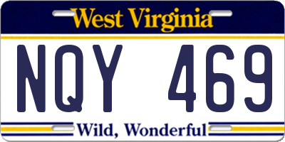 WV license plate NQY469