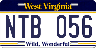 WV license plate NTB056