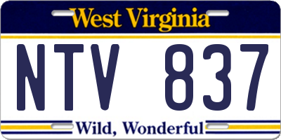 WV license plate NTV837