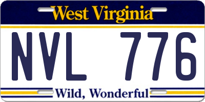 WV license plate NVL776