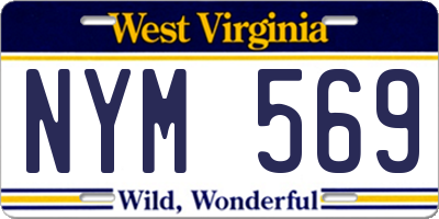 WV license plate NYM569