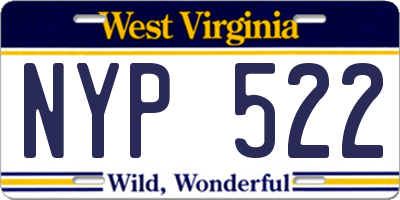 WV license plate NYP522