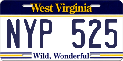 WV license plate NYP525