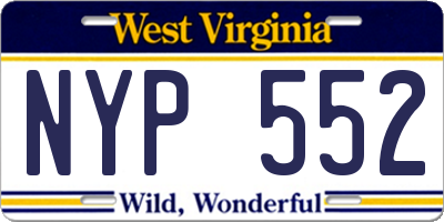WV license plate NYP552