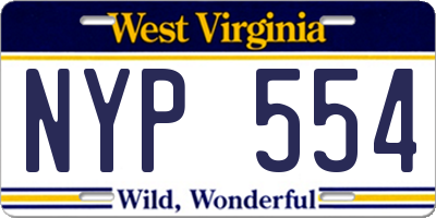 WV license plate NYP554