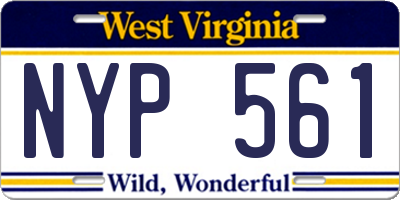 WV license plate NYP561