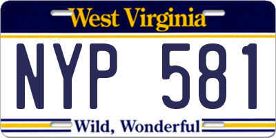 WV license plate NYP581
